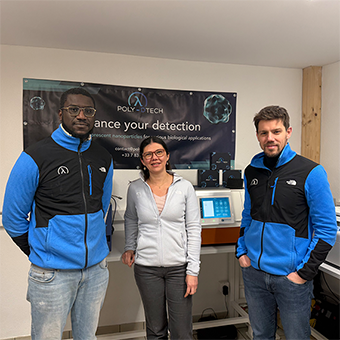 Susana Brun, PhD, Mohamadou Sy, PhD and Joan Goetz, PhD from Poly-Dtech