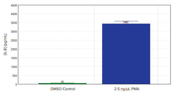 IL-8 concentrations measured