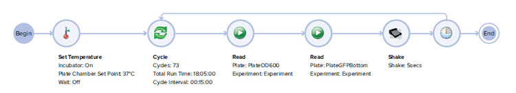 Workflow Editor for a dual read mode kinetic reading