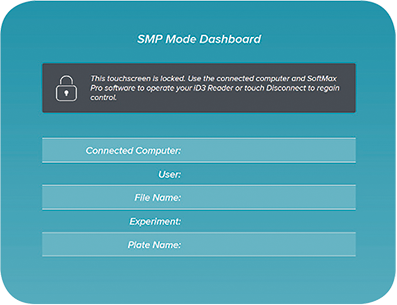 Touchscreen locked due to control of the reader by SoftMax Pro