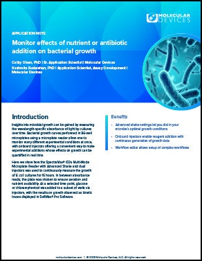 Antibiotic on Bacterial Growth App Note