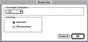 The Reduction dialog box