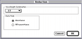 The Reduction dialog box