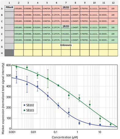Analysis of marker expression results