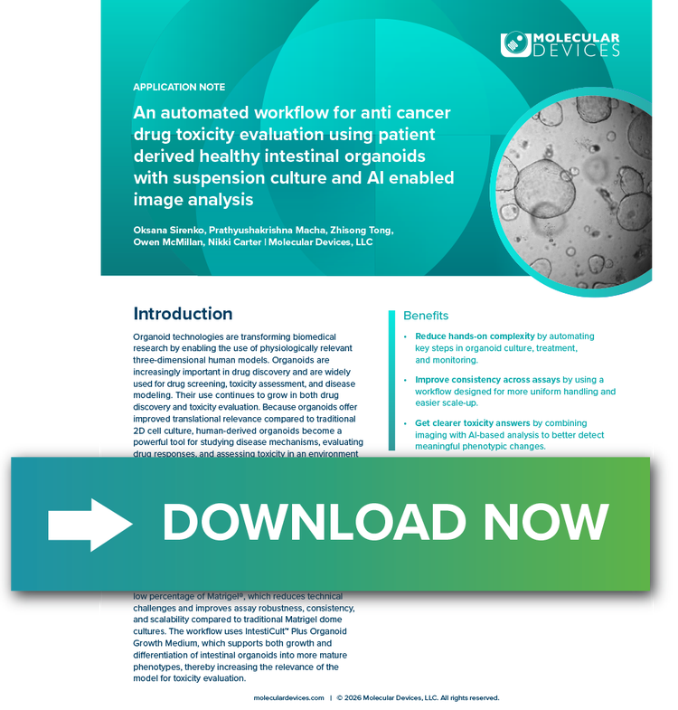 Application note on Human Intestinal Organoid Screening