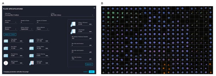 Robust and customizable autofocus setup using MetaXpress Acquire shows plate configuration and measurement