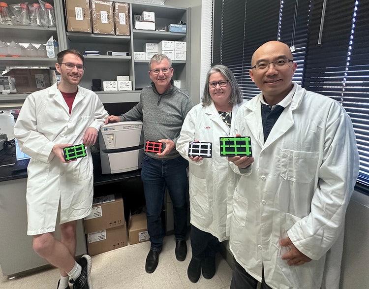 The Paradigm team: Jacob Collard, Rico Buchli, Leslie Wilmot and Fred Wu