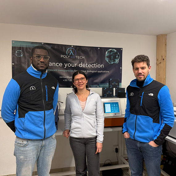 Susana Brun, PhD, Mohamadou Sy, PhD and Joan Goetz, PhD from Poly-Dtech