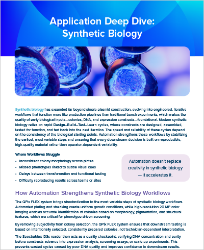 Synthetic Biology Workflow Acceleration