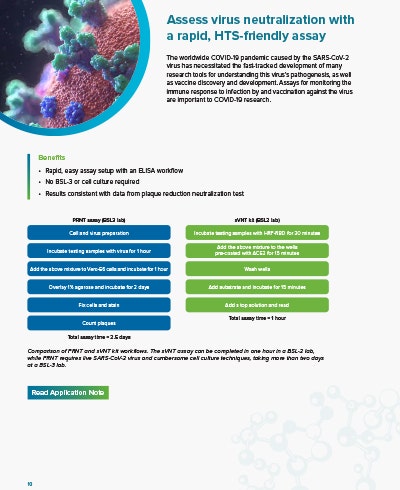 Assess virus neutralization with a rapid assay