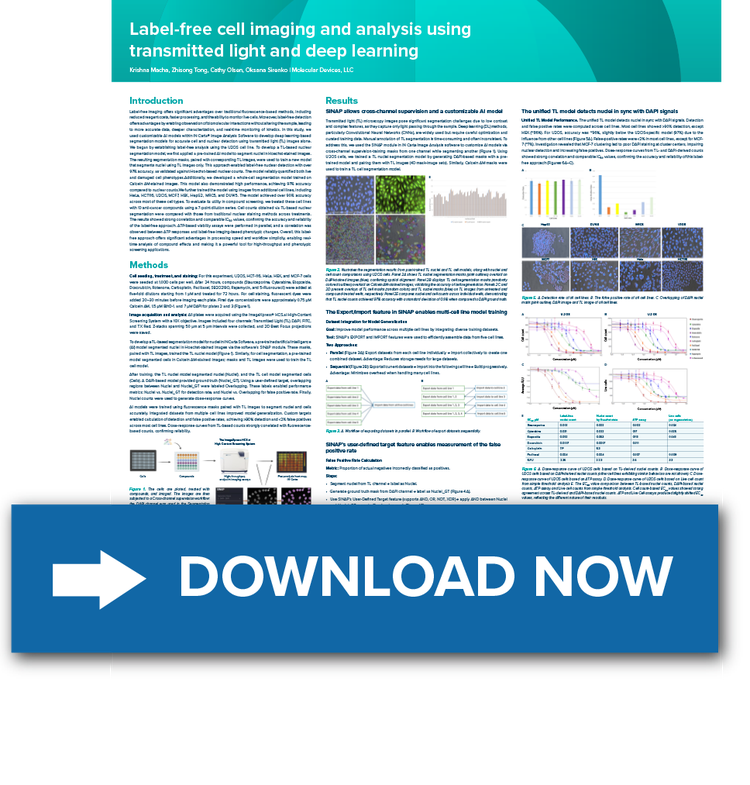Scientific Poster on cell imaging using transmitted light