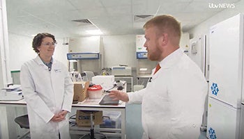 Scientists in ITV Wales Lab