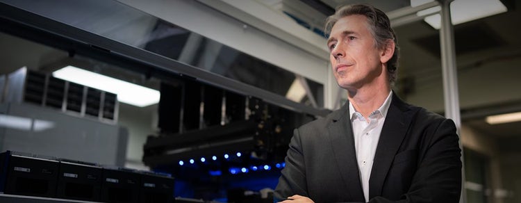 Professor Damoiseaux with the CellXpress.AI