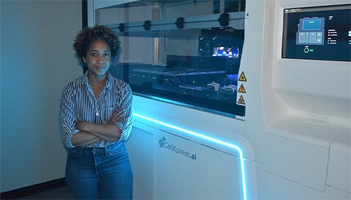 Emory University Scientist using the CellXpress.ai system