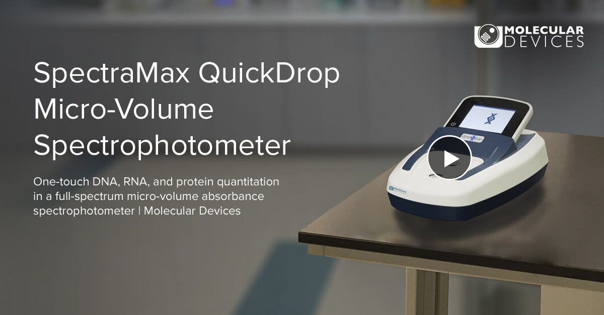 SpectraMax QuickDrop Micro Volume Spectrophotometer, DNA, RNA Quantitation
