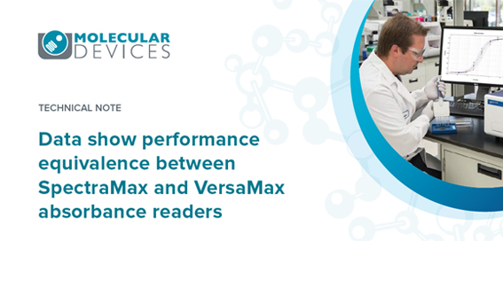 Data show performance equivalence between SpectraMax and VersaMax absorbance readers
