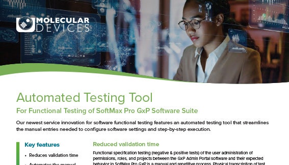 Automated Testing Tool For Functional Testing of SoftMax Pro GxP Software Suite