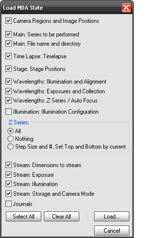 How to use the Main and Saving tabs in MDA